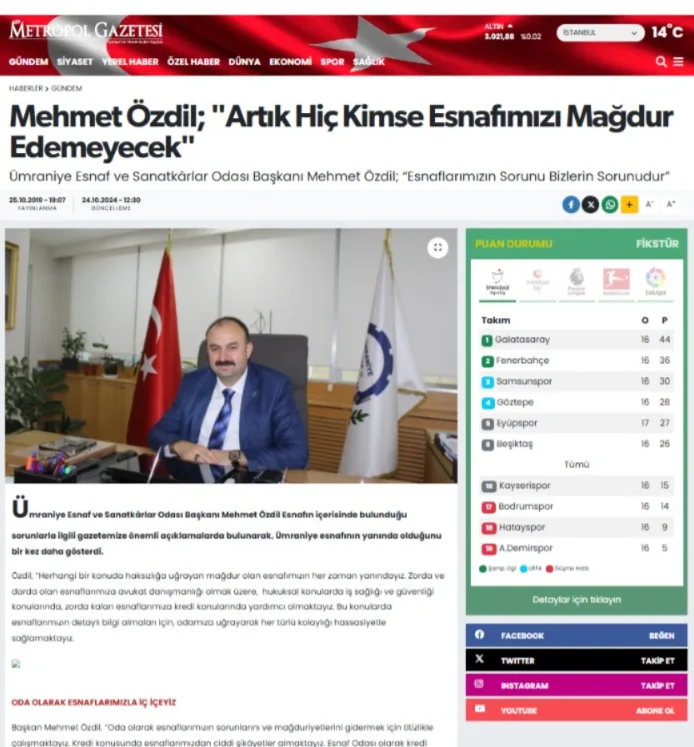 Basında Başkanımız